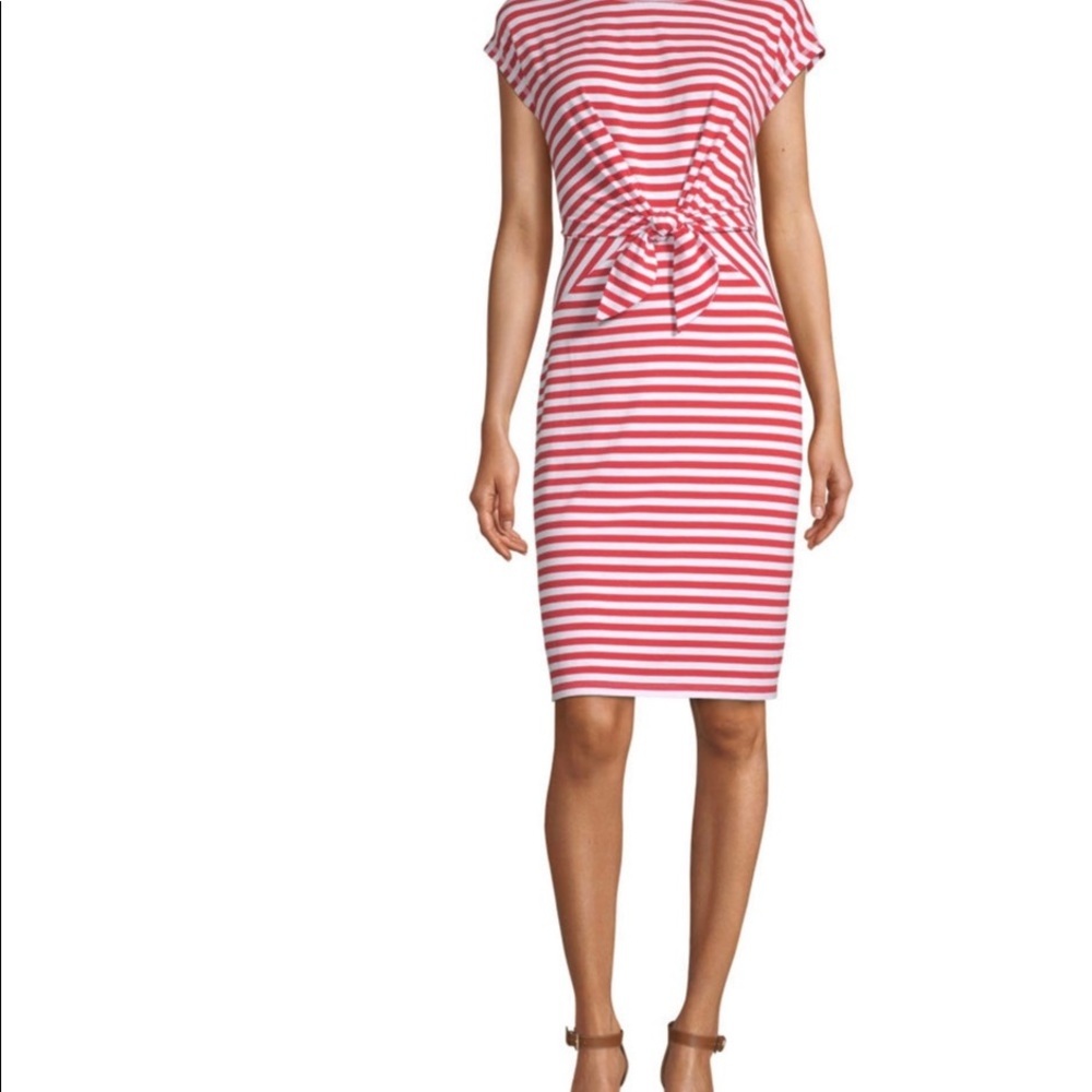 NWT S LizClaiborne ShortSleeve Striped A-LineDress - Picture 5 of 10